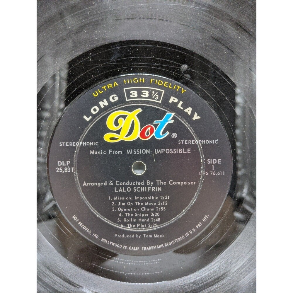 Lalo Schifrin Mission Impossible Vinyl Record